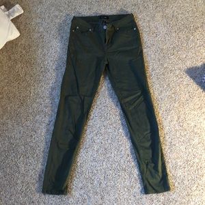 Army green skinny jeans